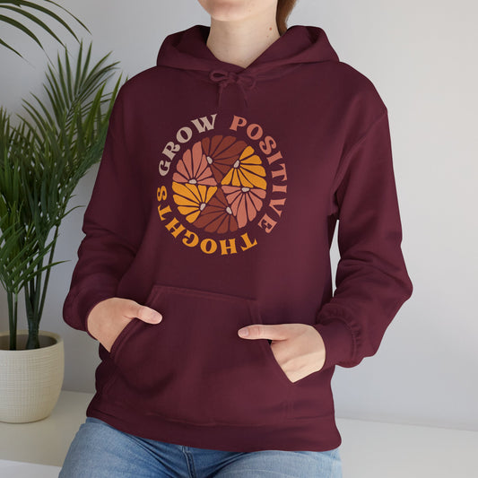 Grow Positive Thoughts | Unisex Hooded Sweatshirt